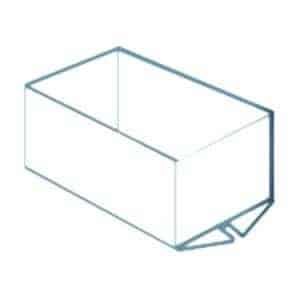 Line diagram of a Half-Slotted Carton (HSC)