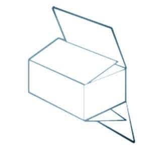 Line diagram of a Regular Slotted Container (RSC) master carton
